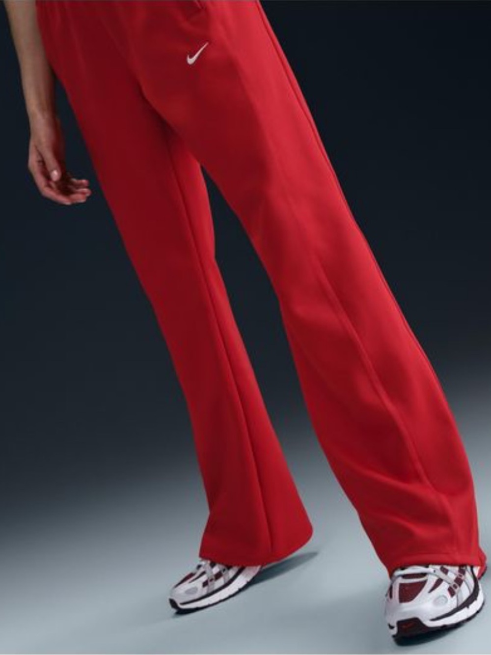Nike Windrunner Mid Rise Slim Fit Track Pant Women’s XXL Red Full Length